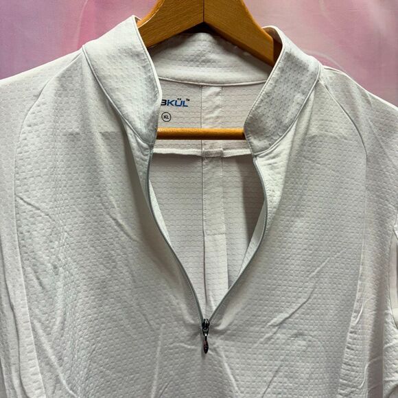 KUHL XL White Long Sleeve 1/4 Zip Pullover Top Mountain Chic Sporty Preppy - Picture 4 of 10